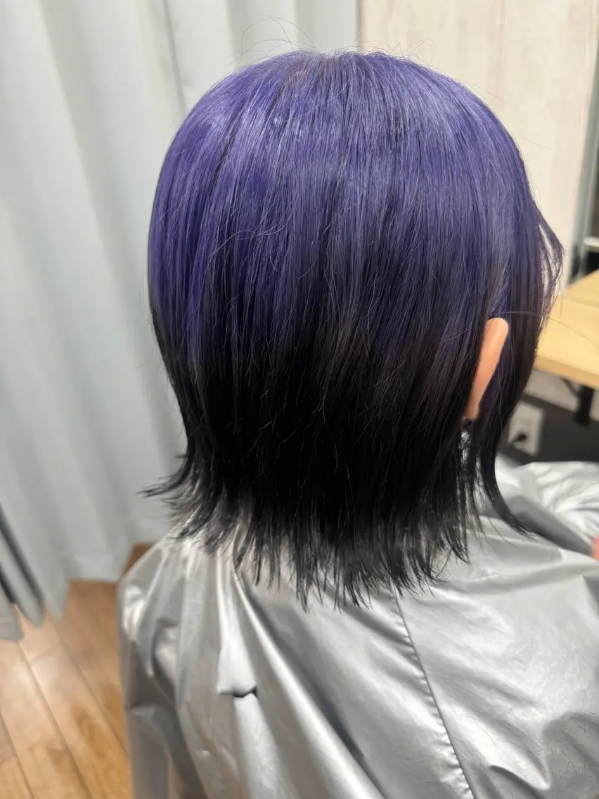 ミディアム カラー 黒髪 デザインカラー ラベンダーカラー カット ヘアカラー トリートメント TELA HAIR 幕張本郷店　澤田のヘアスタイル