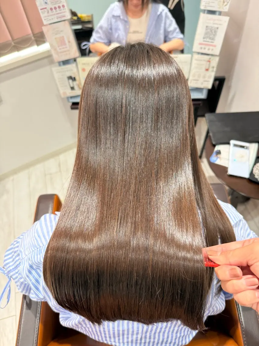 ロング カット 縮毛矯正 トリートメント 🍊髪質改善🍊縮毛 矯正🍊濱野紗奈🍊のヘアスタイル