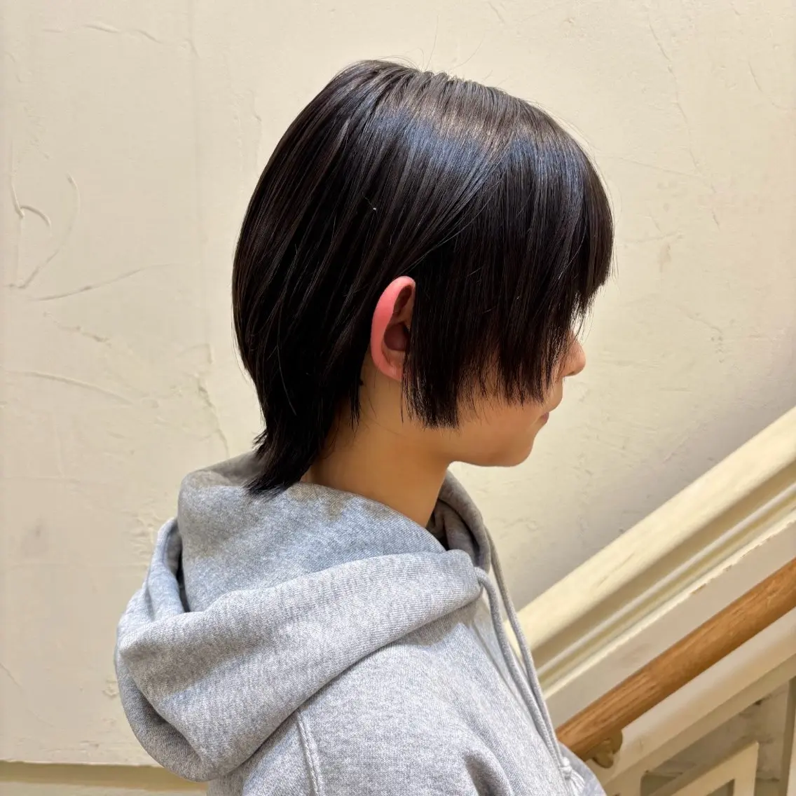 ミディアム ウルフカット カット 加藤 くるみのヘアスタイル