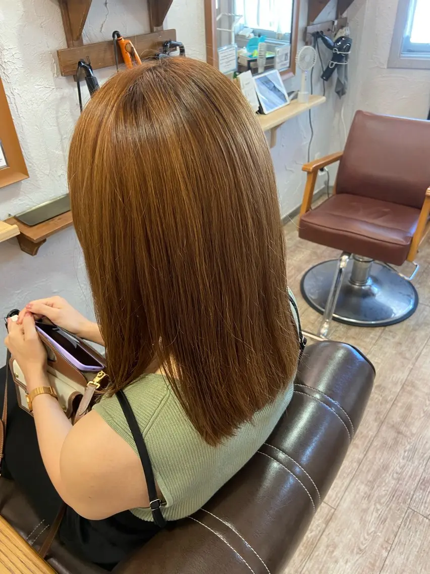 ミディアム 髪質改善 トリートメント 酸熱トリートメント アメリラブヘアー 土屋 洋平のヘアスタイル