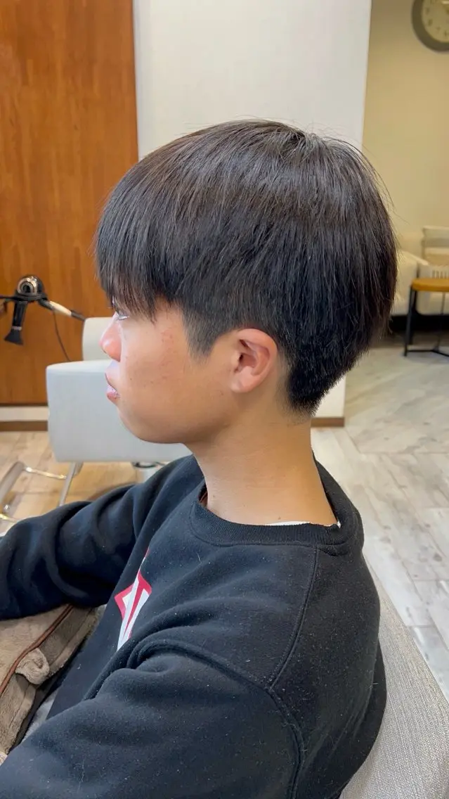 メンズ ツーブロック カット むらたナチュラルパー マ🌀透明感カラーのヘアスタイル