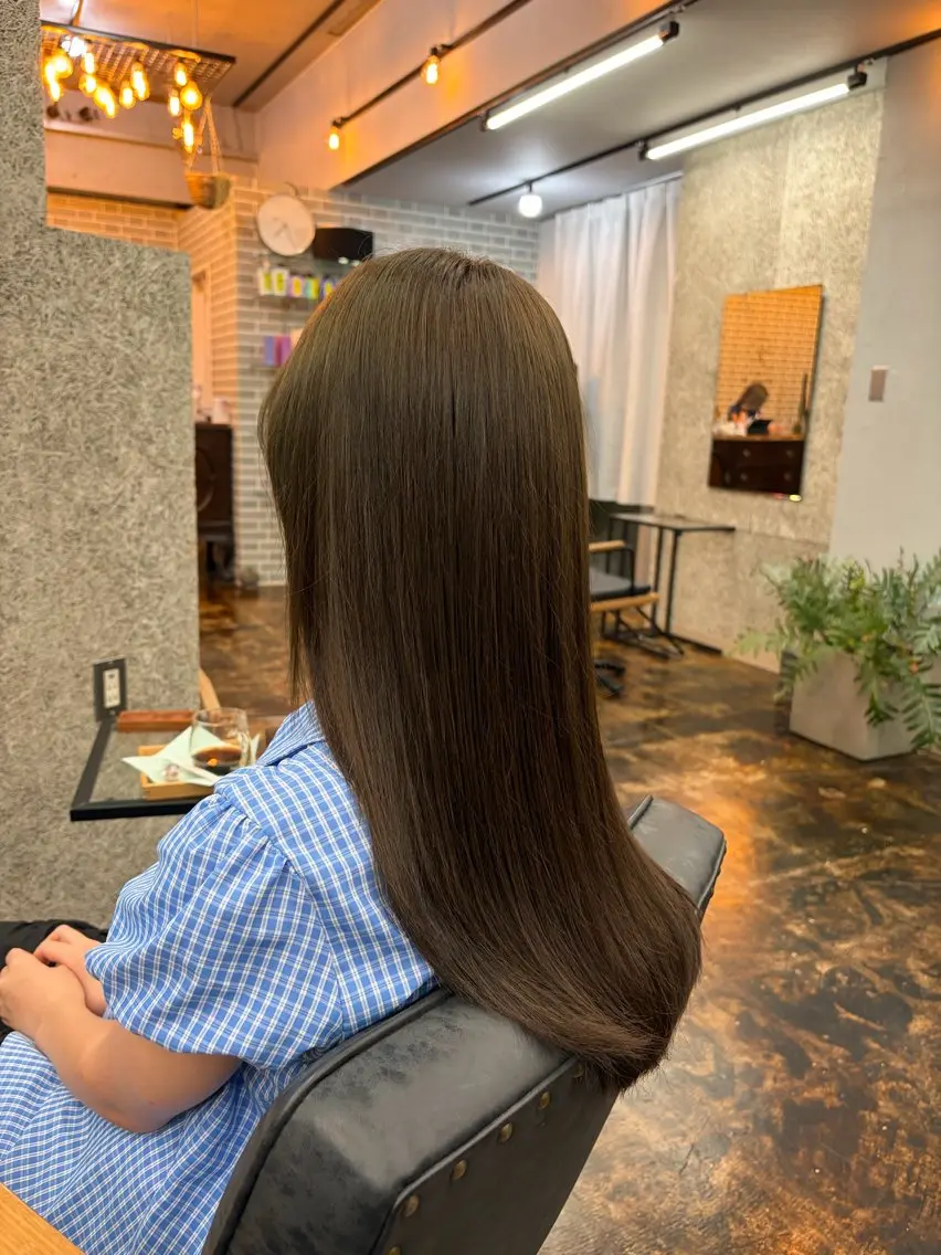 ロング ヘアカラー トリートメント 🫧saku🫧 /髪質改善のヘアスタイル