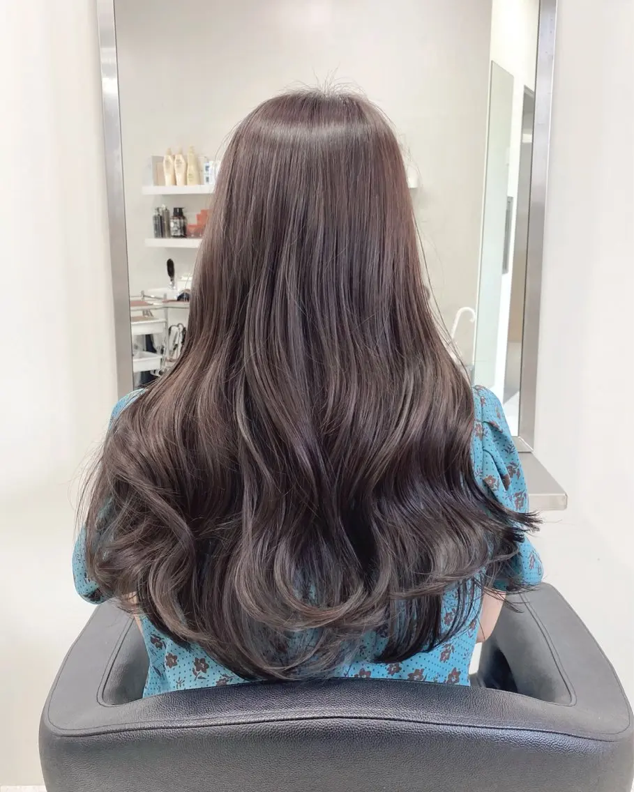 セミロング カラー ヘアアレンジ ベージュカラー ブリーチ ブラウンカラー 透明感カラー ダブルカラー 赤み消し🫧韓国ヘア 🫧藤岡誠也のヘアスタイル