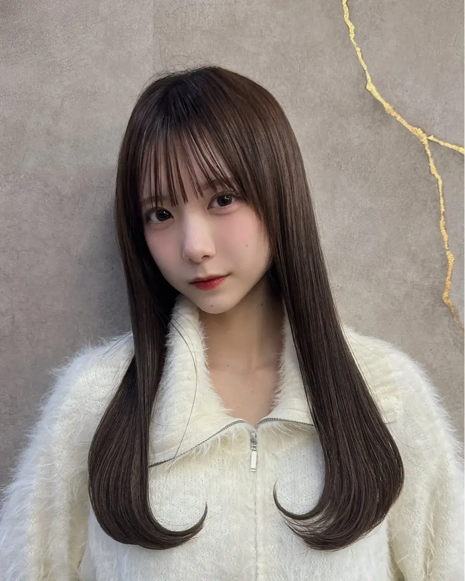 ロング 縮毛矯正 美髪矯正/韓国ヘア/ Haruna🦋のヘアスタイル
