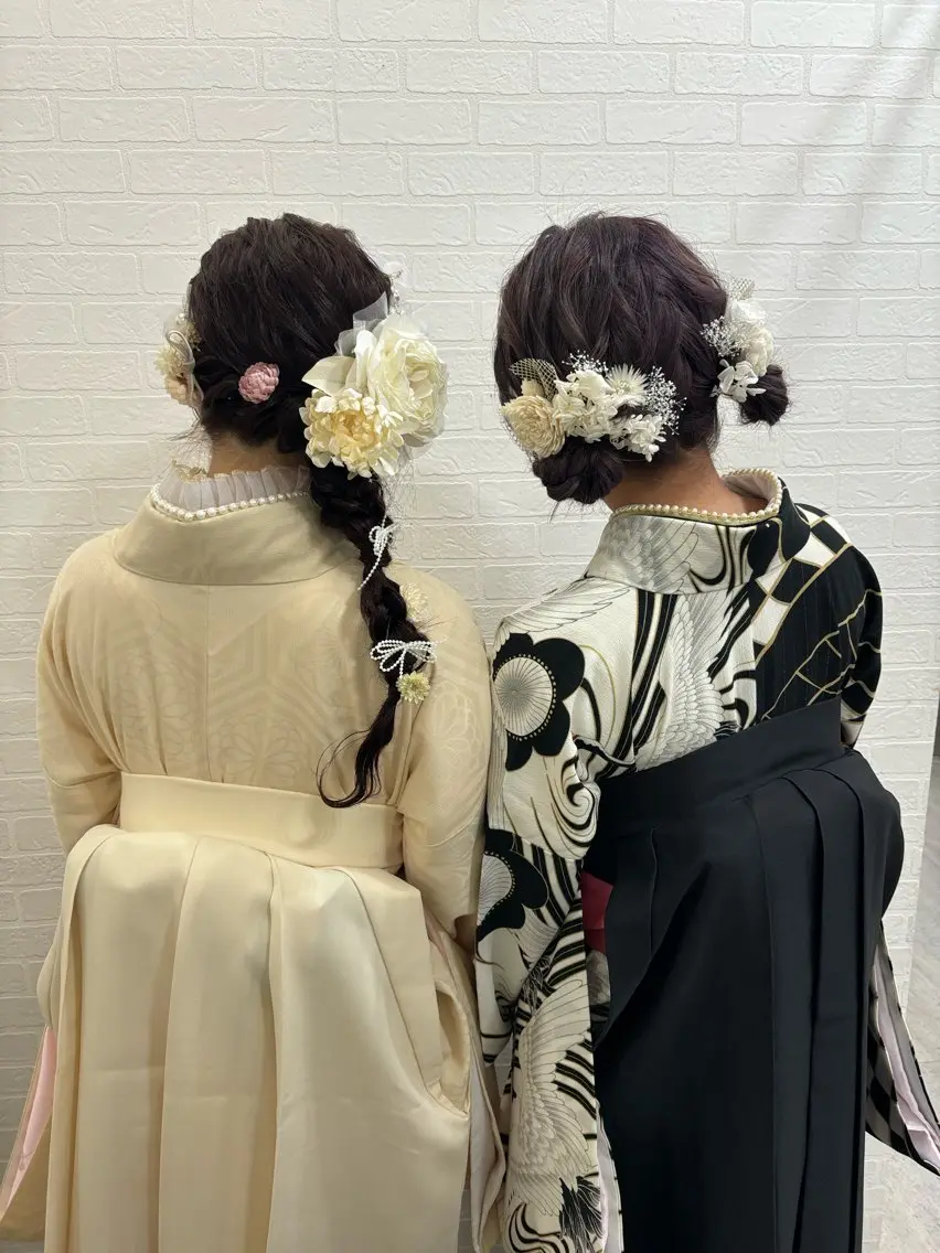 セミロング 着付け ヘアセット☆ 髪質改善カラー☆まいのヘアスタイル