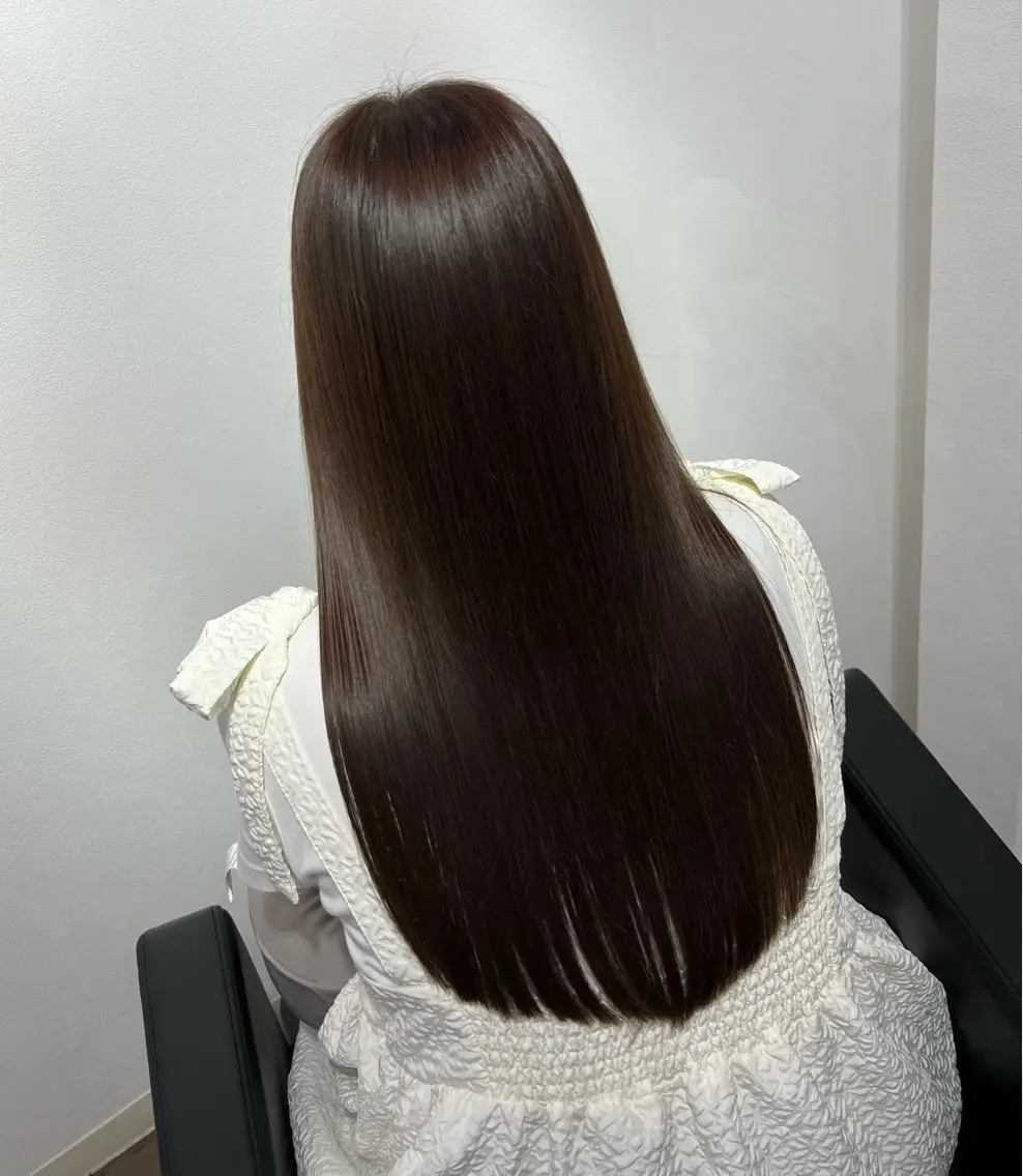 ロング カラー 透明感カラー イルミナカラー 顔まわりレイヤー 髪質改善 韓国風ヘア 神戸ボブ✂️ ioe三宮/田 伸佳のヘアスタイル