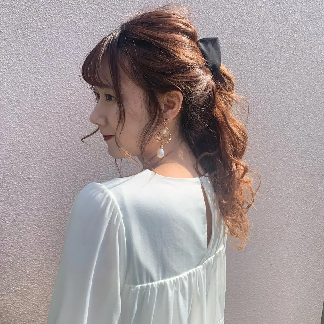 セミロング 🤎小顔レイヤー /ベージュ🤎友香のヘアスタイル