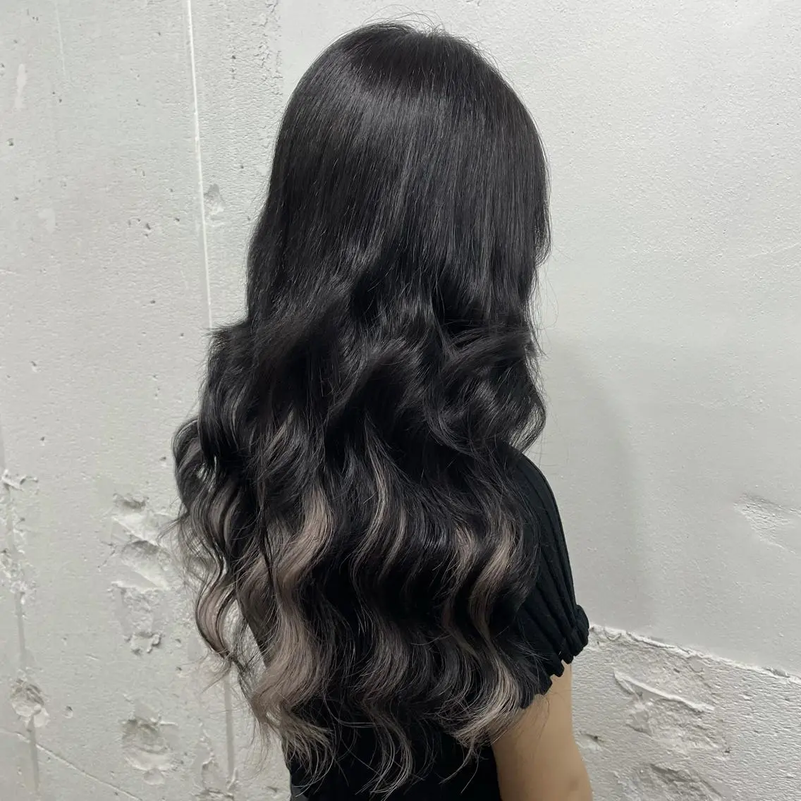 ロング カラー シールエクステ バレイヤージュ ミストバング ダブルカラー  フェイスフレーミング ヘアカラー エクステ 🧡艶髪/エクステ 🫧🧡YUKI❄️のヘアスタイル