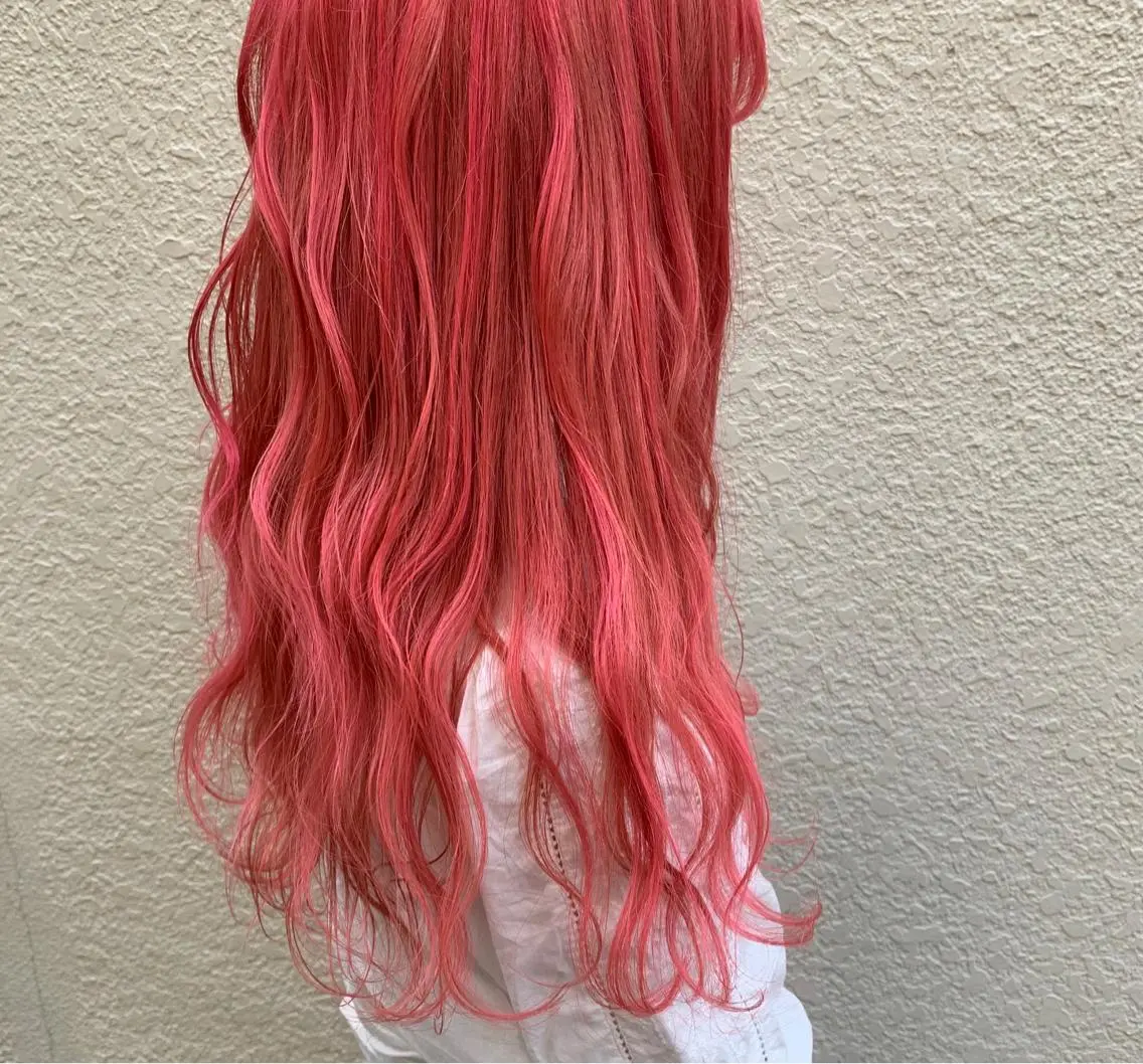 ロング カラー ブリーチ ケアブリーチ ダブルカラー ピンクカラー ヘアカラー Sachiko ❤︎‬Pressのヘアスタイル