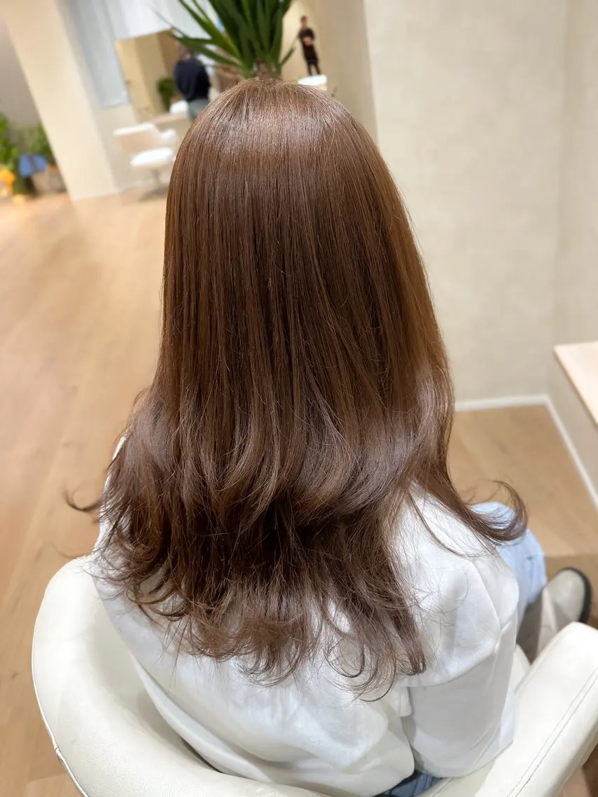 ロング カット ヘアカラー 巻ける髪質改善🫧ハ イライト/永田汰伊智のヘアスタイル