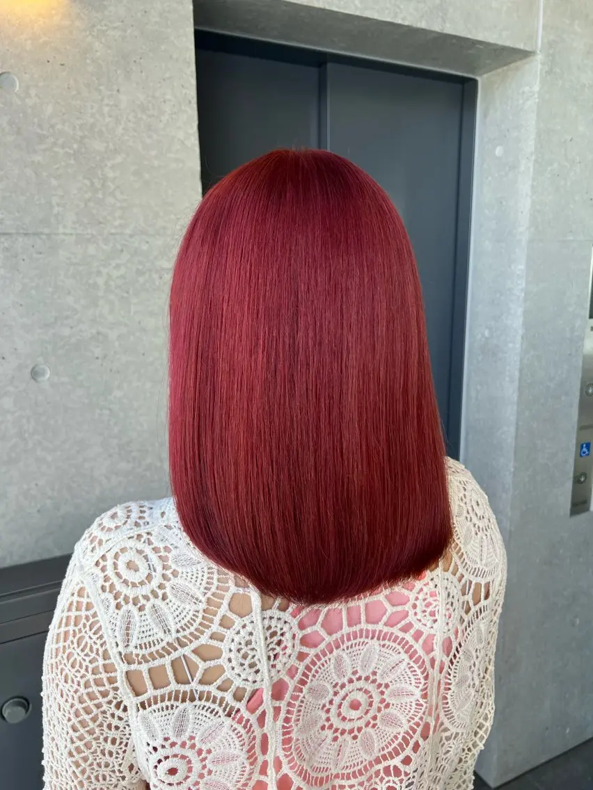 ミディアム カラー シールエクステ アディクシーカラー バレイヤージュ ブリーチ ケアブリーチ ヘアカラー 吉野 瑳桜のヘアスタイル