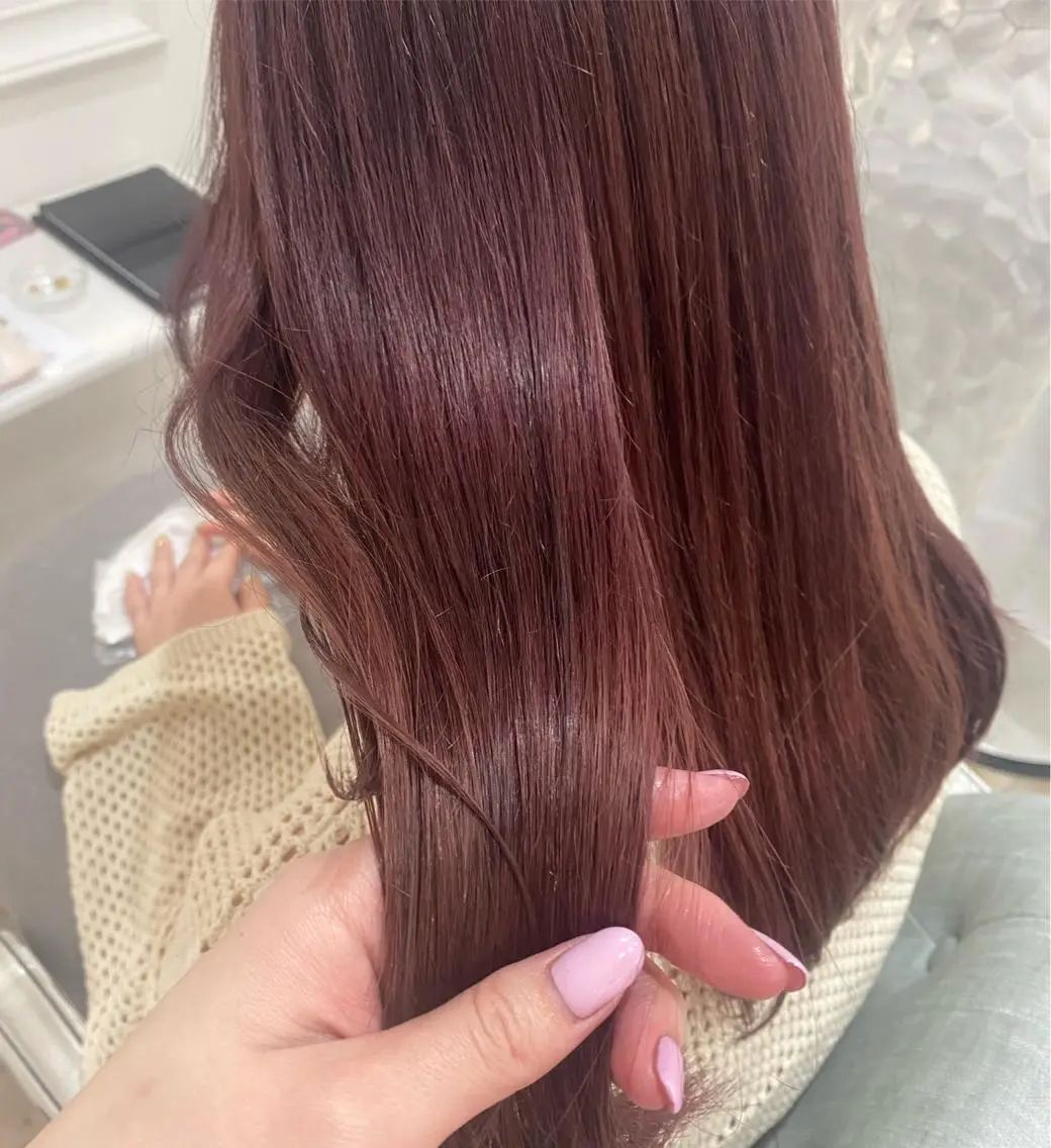 セミロング カラー ヘアアレンジ 透明感カラー ラベンダーカラー ピンクカラー ピンクラベンダー ヘアカラー トリートメント ベージュカラー /aibiのヘアスタイル