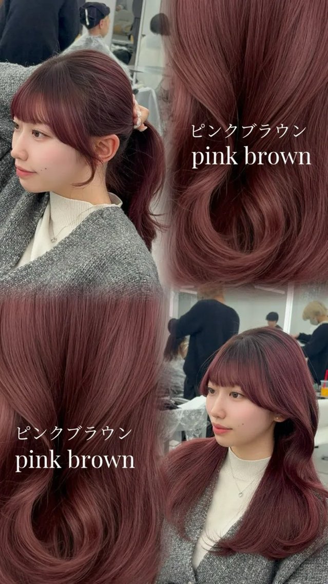ロング カラー カット ヘアカラー トリートメント 韓国ヘア/レイヤー/ 顔まわり足立遥奈のヘアスタイル