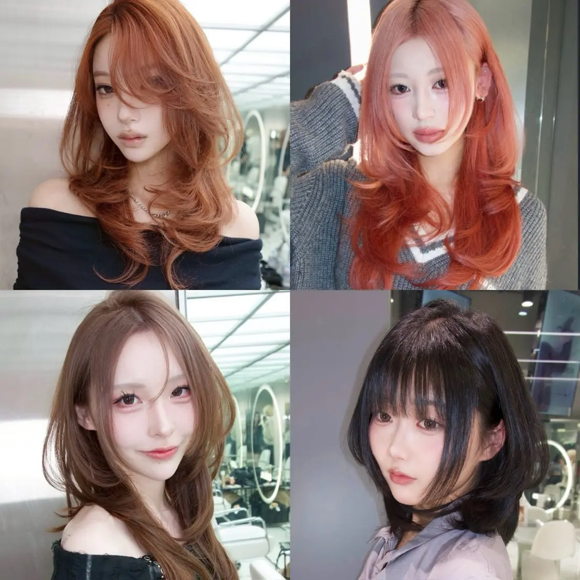 セミロング くびれヘア 顔周りカット ハイレイヤー 韓国風ヘア レイヤーカット カット レイヤーカット/ きったん/ハイライトのヘアスタイル
