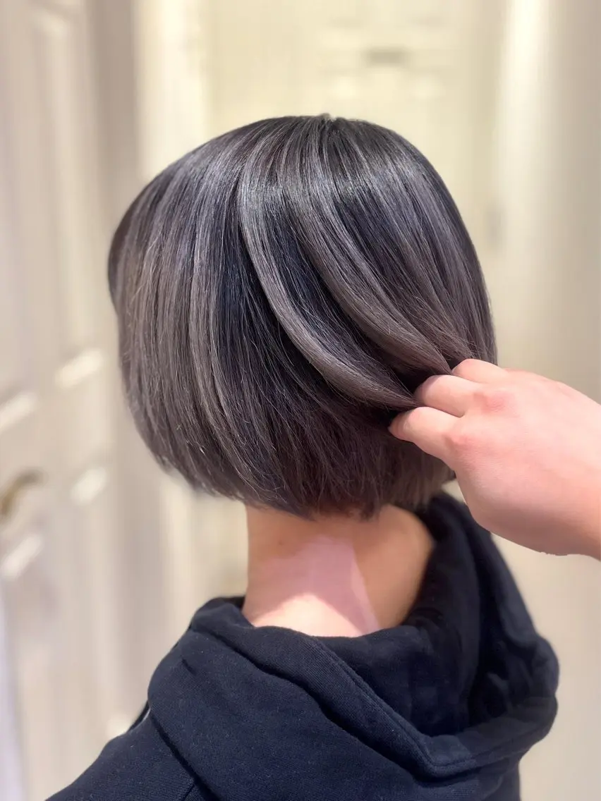 ミディアム カラー ヘアカラー 💙mai🫧 縮毛矯正・ハイライトのヘアスタイル