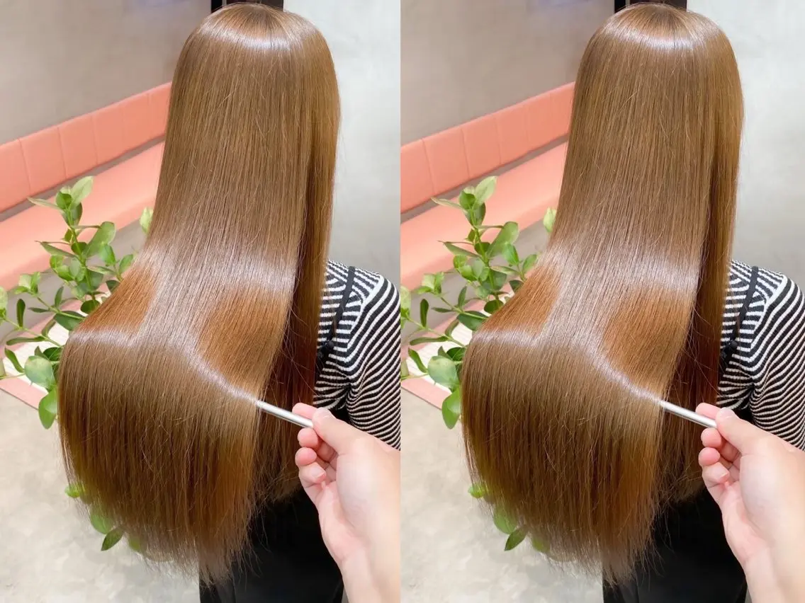 ロング カラー カット ヘアカラー 縮毛矯正 トリートメント ✨縮毛矯正/透明感 カラー/芦川優磨のヘアスタイル