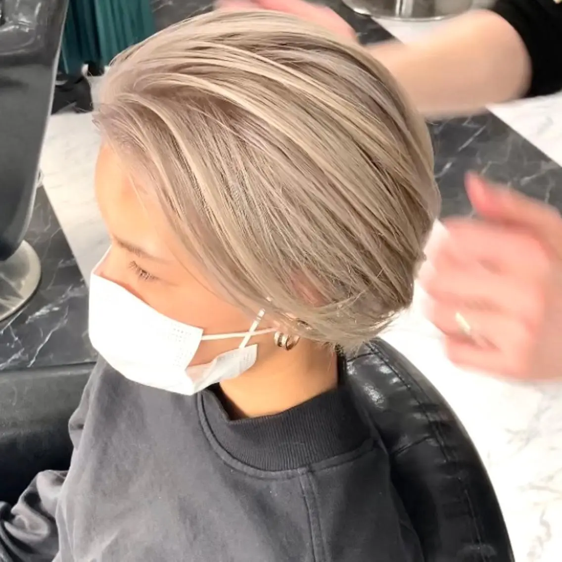ショート カラー ヘアカラー トリートメント ヘアセット 圧倒的なクォリティ✨ waku 岡崎店のヘアスタイル