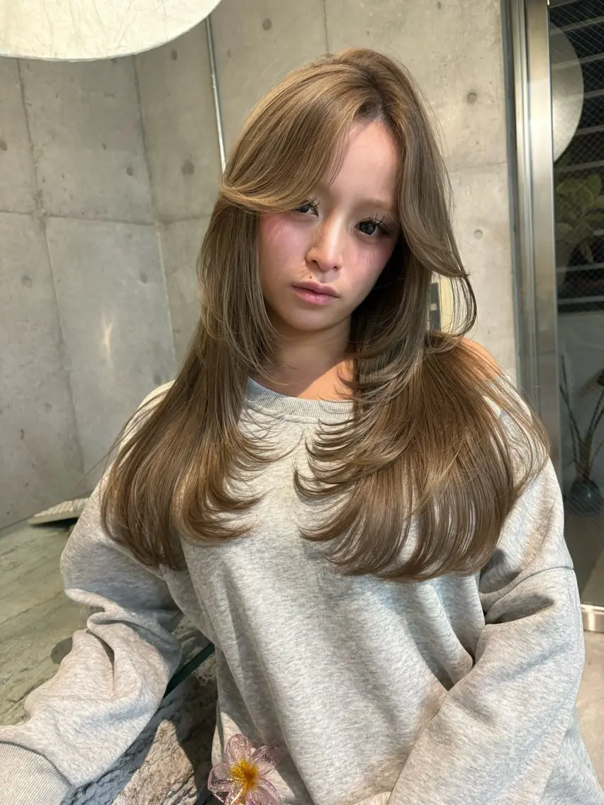 ロング レイヤーカット カット 福岡レイヤーカット/ ゴトリのヘアスタイル