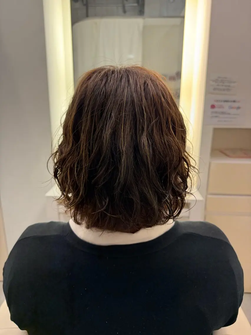 ミディアム カット パーマ 木村 太偉至のヘアスタイル