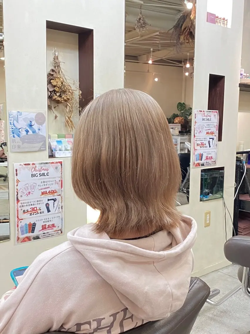 ミディアム カラー ブリーチ ウチダ ユウヤのヘアスタイル