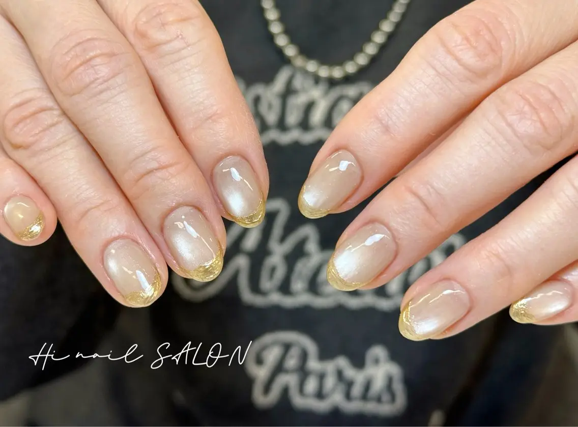ネイル チークネイル フレンチネイル 韓国ネイル マグネットネイル 持ち込み ハンドネイル LINEA.nail STUDIOのネイルデザイン