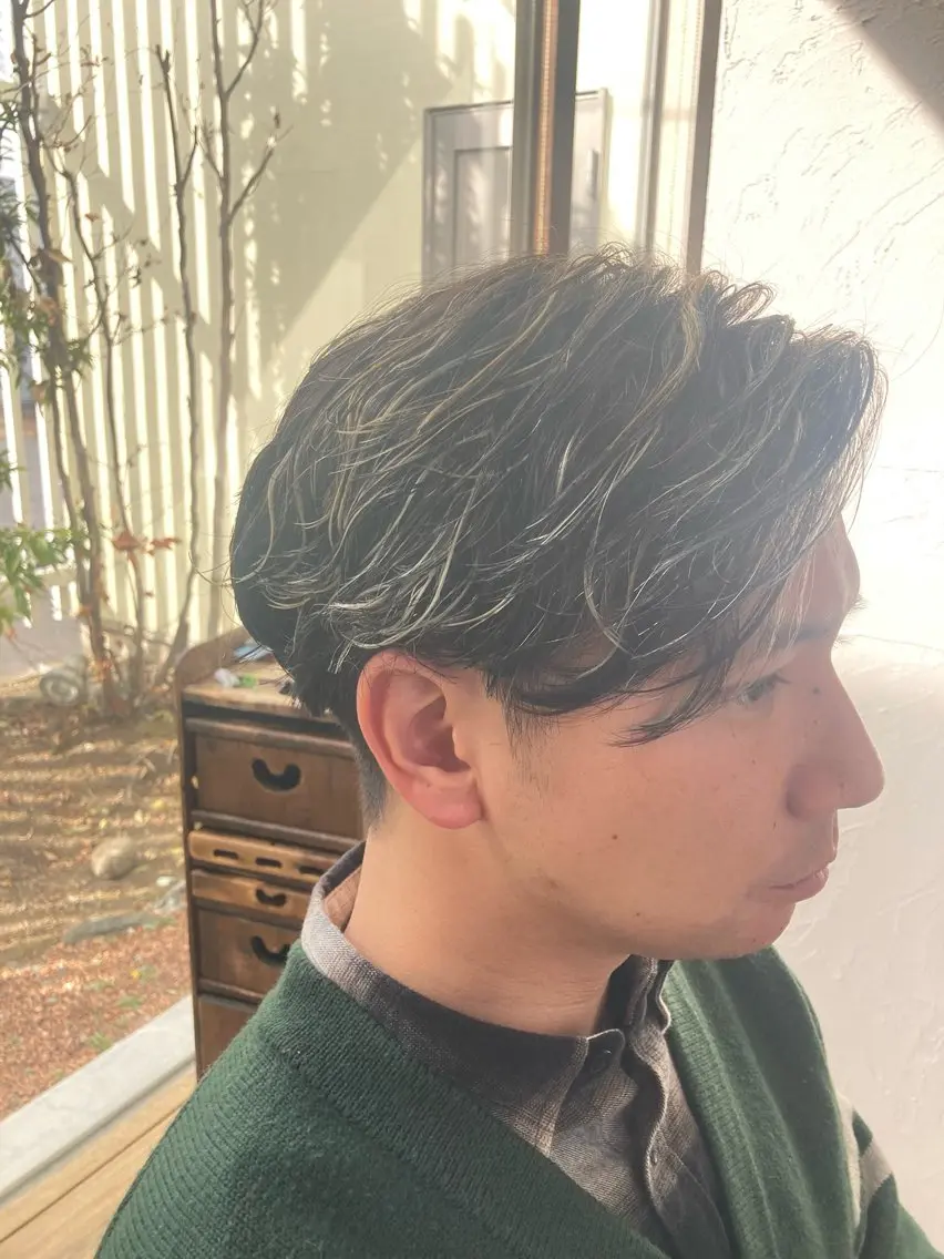 ショート ハイライト ヘアカラー 長谷川 朋樹のヘアスタイル