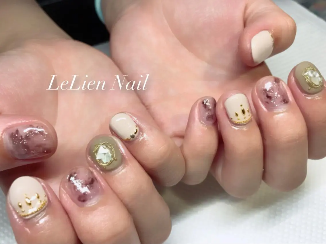 ネイル ニュアンスネイル モチの良さ◉ フィルインネイル♡のネイルデザイン