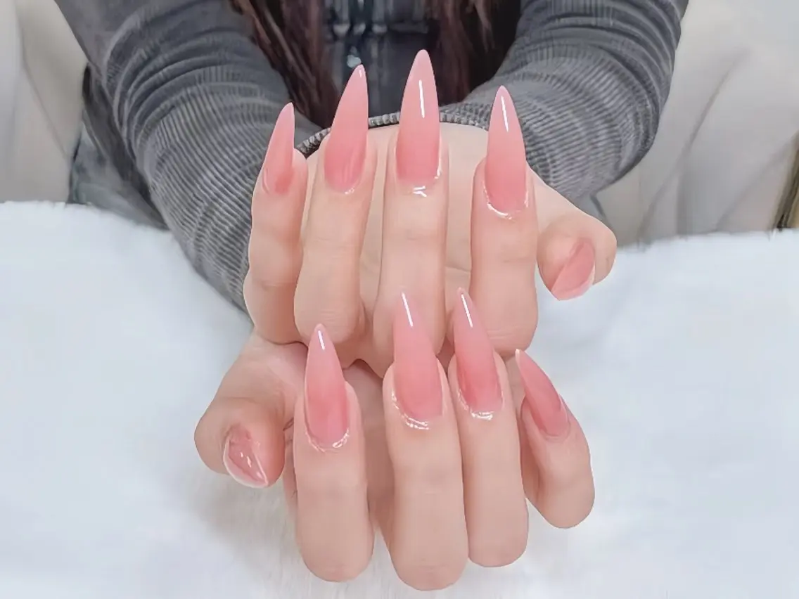 ネイル 長さ出し ジェルネイル マグネットネイル パラジェル スカルプネイル ハンドネイル EGAO NAIL 錦糸町店のネイルデザイン