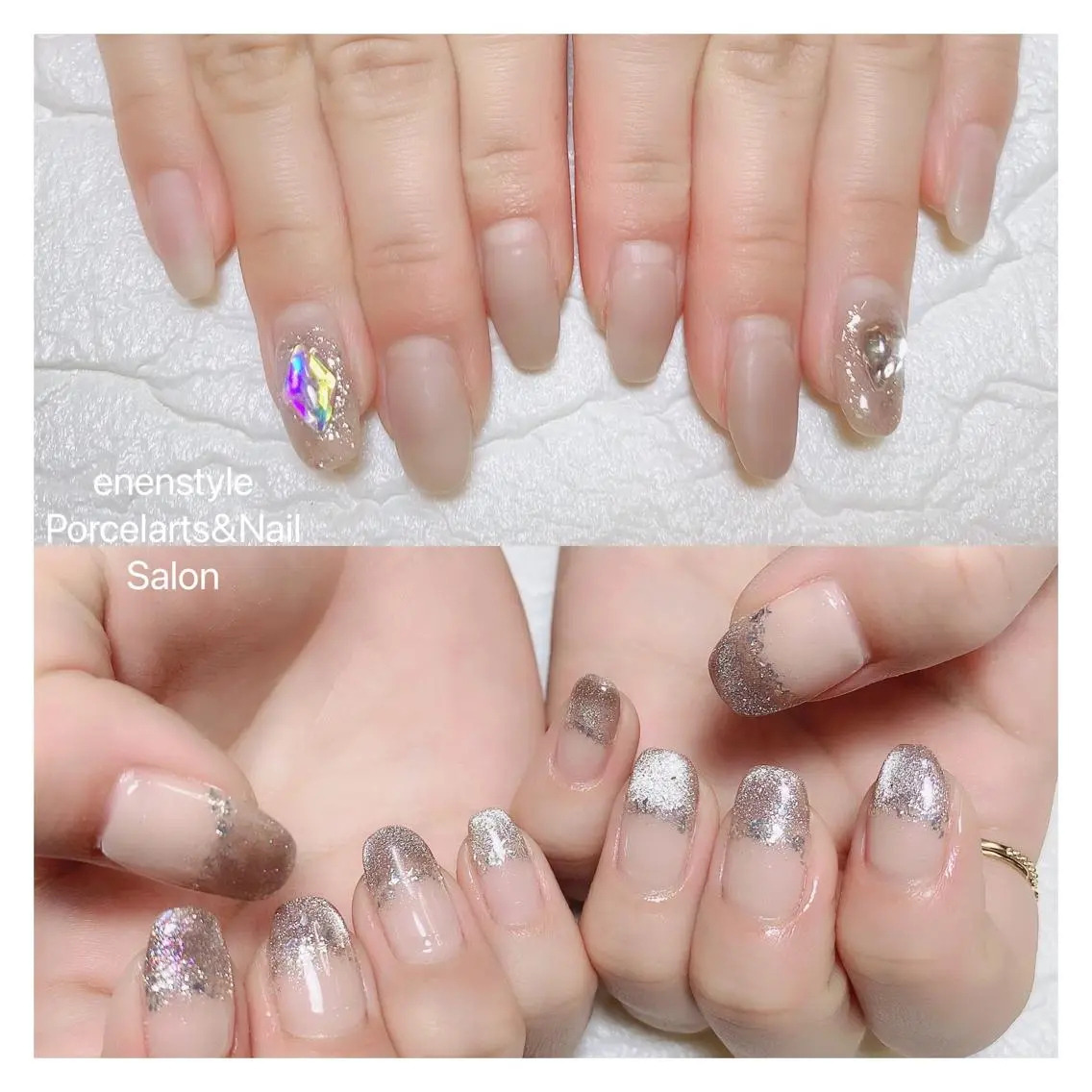 ミディアム ネイル ハンドネイル 🐾enen style 🐾のネイルデザイン