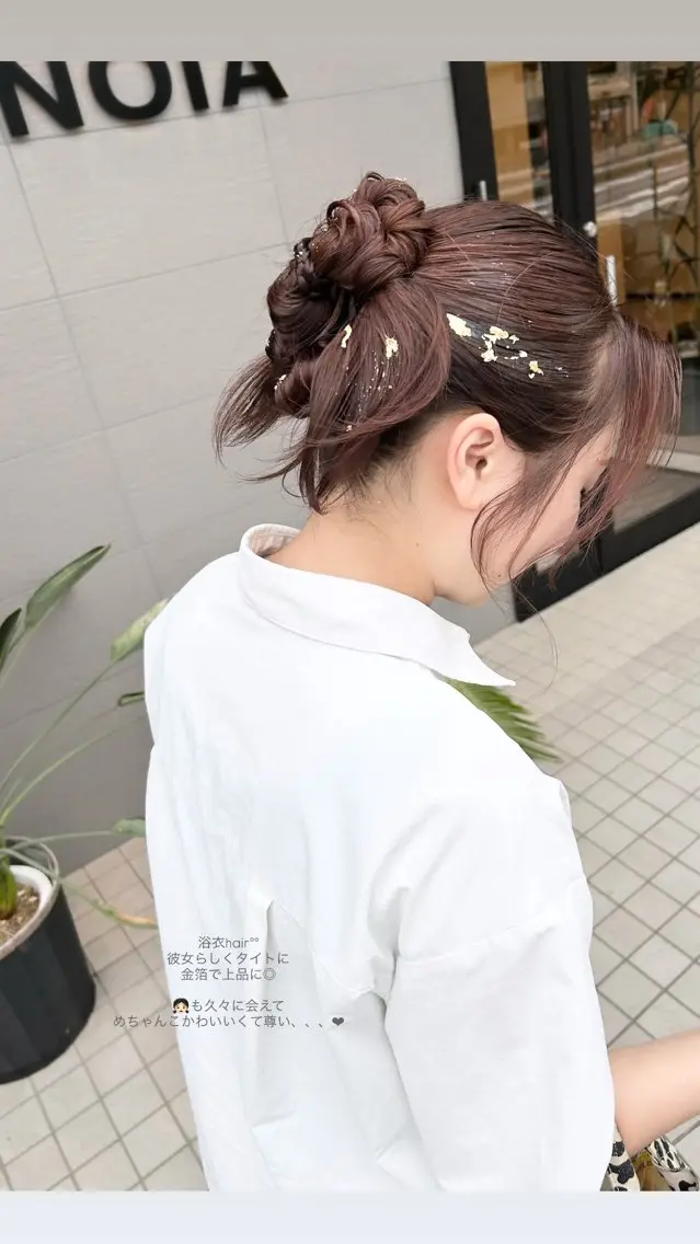 ロング ヘアアレンジ ヘアセット ご予約はインスタ のみ🌿@n7g10のヘアスタイル