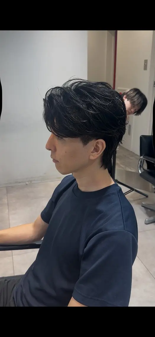 ショート パーマ メンズ フェザーパーマ メンズパーマ 似合わせパーマ🔥 河浪 大智のヘアスタイル