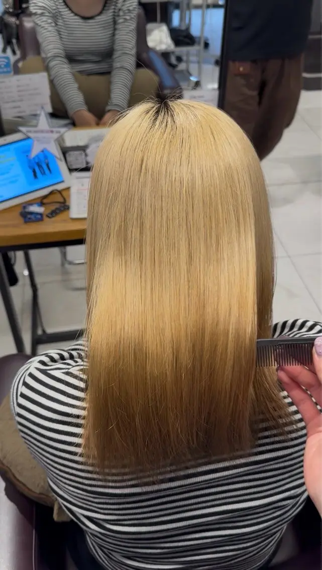 ミディアム トリートメント ツヤ髪髪質改善カラー 🫧/ボブ/RUKAのヘアスタイル