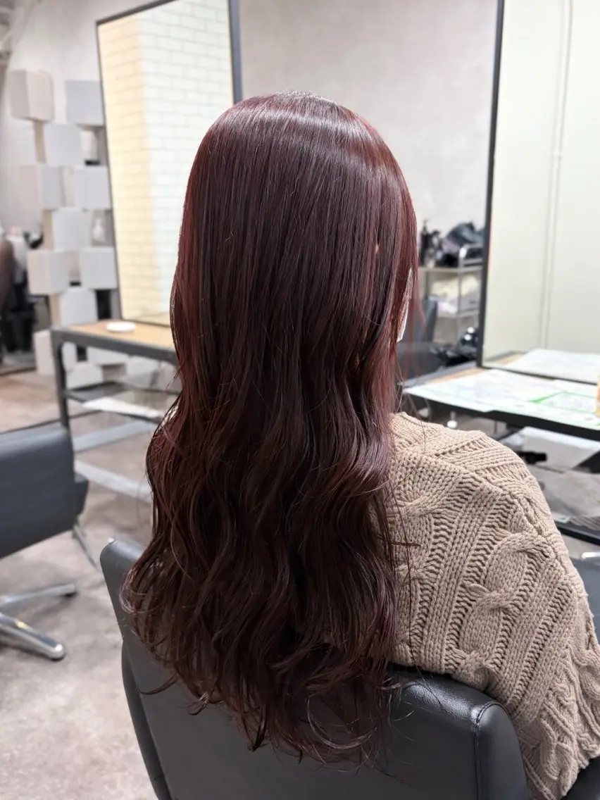 ロング カラー カット ヘアカラー トリートメント 福本 梓のヘアスタイル