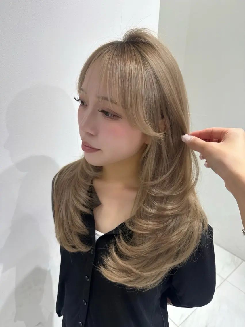 ロング ハイレイヤー レイヤーカット バレイヤージュ/ メッシュ小林賢太朗のヘアスタイル