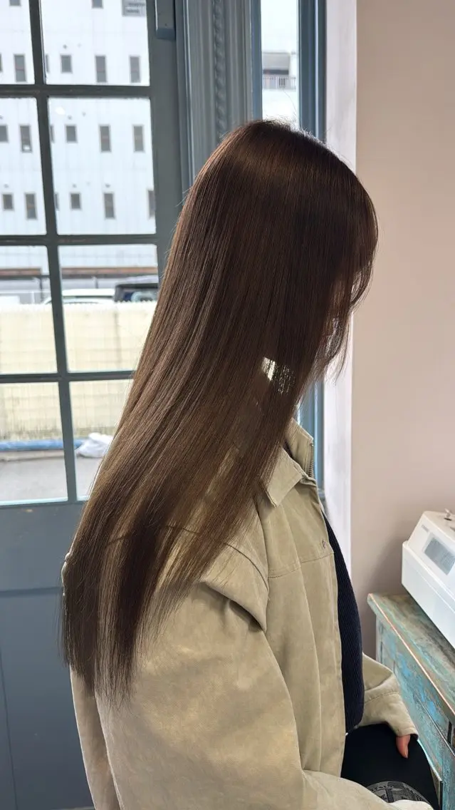 ロング カラー ベージュカラー ブラウンカラー 透明感カラー カット ヘアカラー トリートメント Sakura .のヘアスタイル