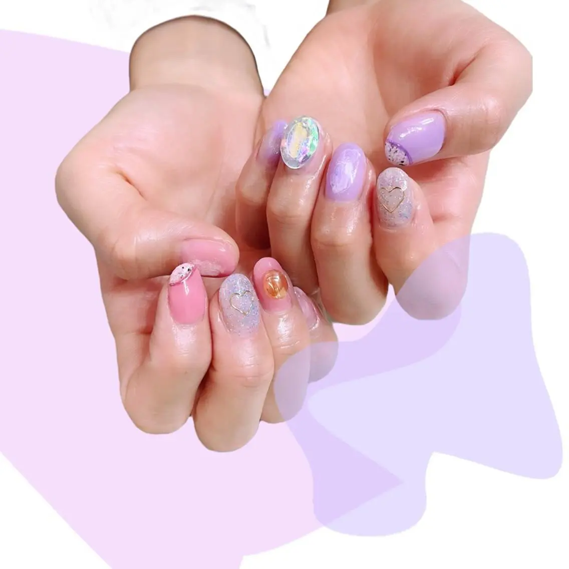 ネイル オーロラネイル 氷ネイル・うるうるネイル 韓国ネイル マグネットネイル ミラーネイル VOLLMOND nailのネイルデザイン