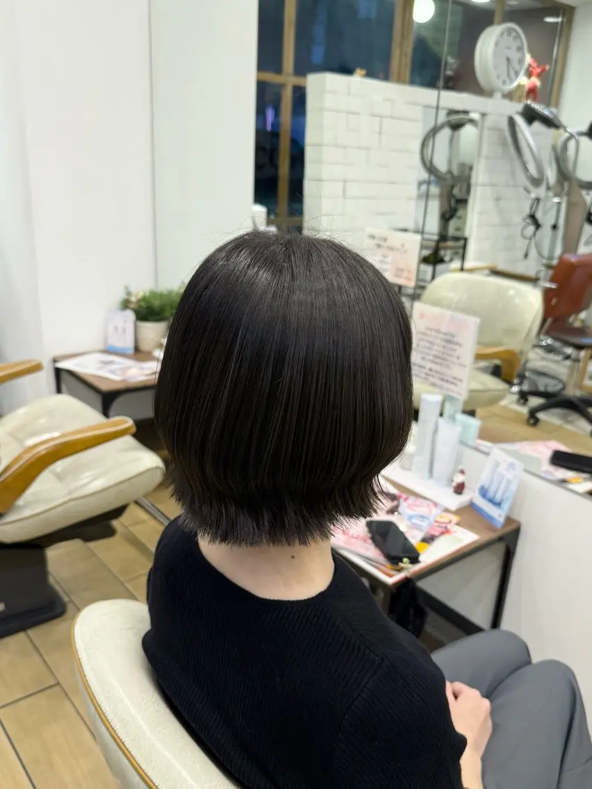 ミディアム カット 中野 亮のヘアスタイル
