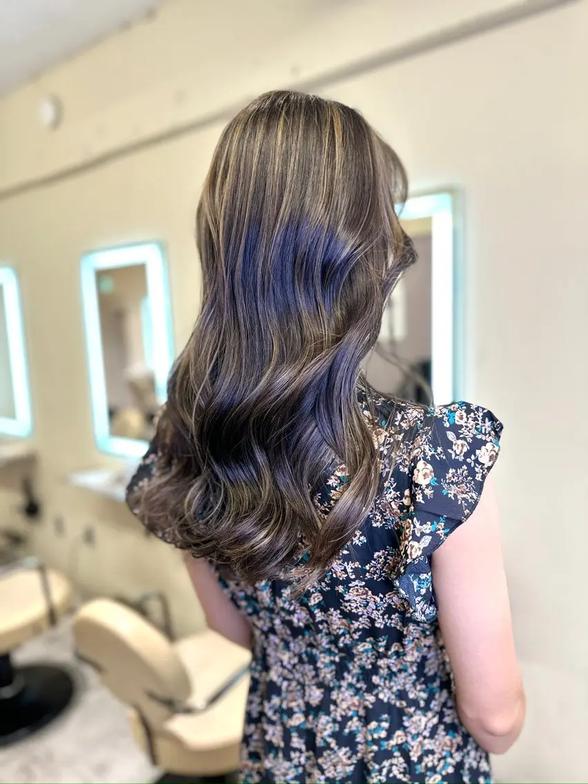 ロング カラー ハイライトカラー ハイライト カット ヘアカラー トリートメント opus 店長大和 レイヤー/赤み消しのヘアスタイル