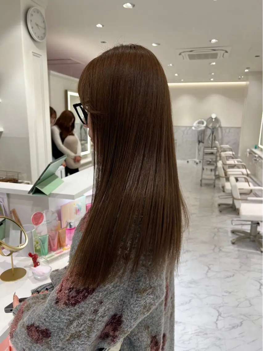 ロング カラー ロング カット ヘアカラー トリートメント ParveMix 🪽鳥取彩花のヘアスタイル