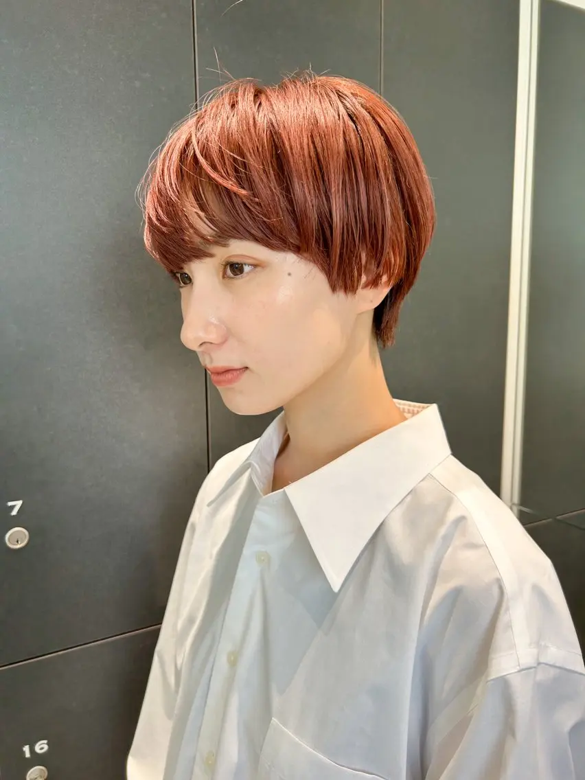 【平日限定ミニモ学割クーポン】❤️❤️カット+透明感カラー+トリートメント🌈韓国ヘア/ボブ/ショートの写真