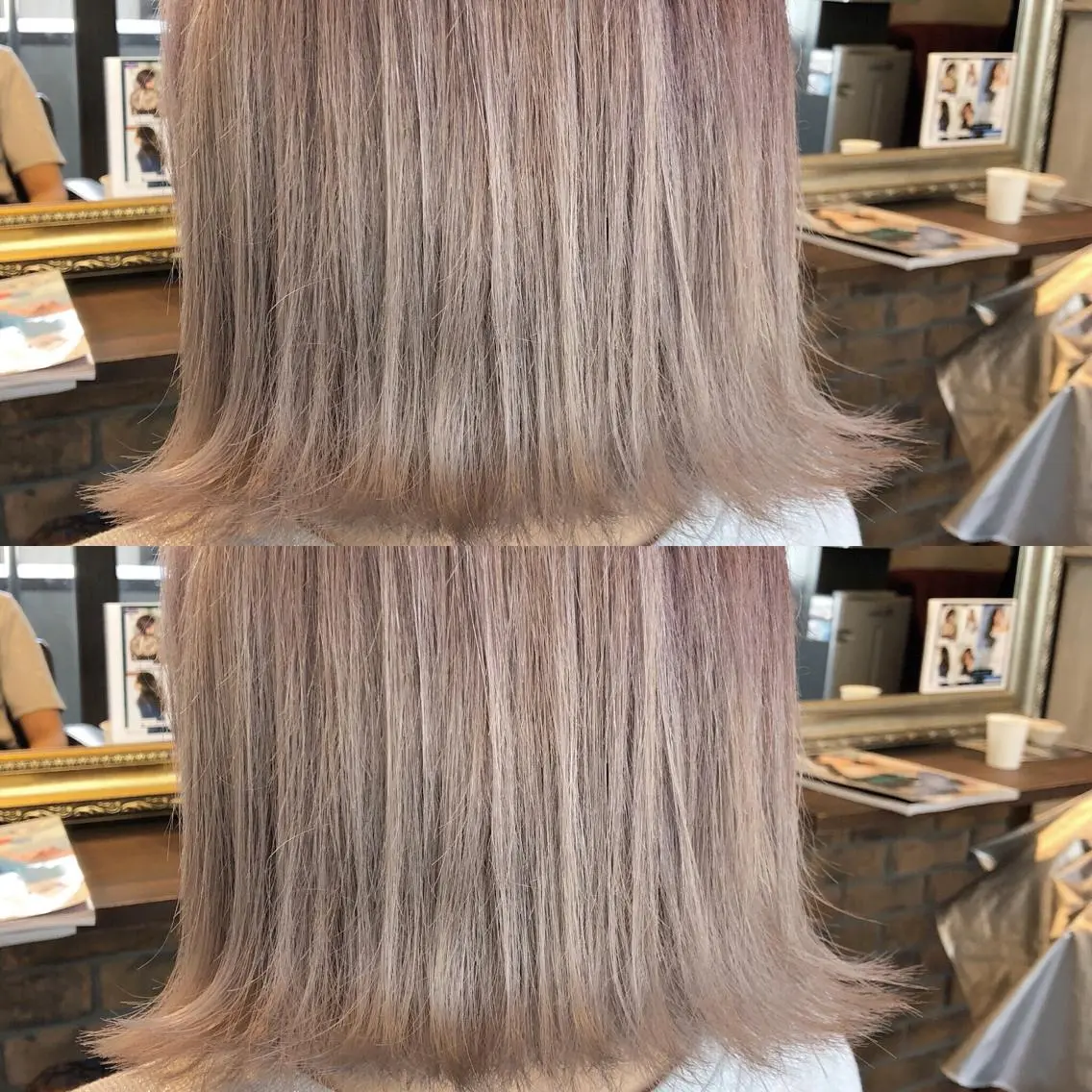 ショート カラー ベージュカラー ブリーチ グレージュ ミルクティーグレージュ シルバー カット ヘアカラー トリートメント JILBLAN京都 ショート/ハイライトのヘアスタイル