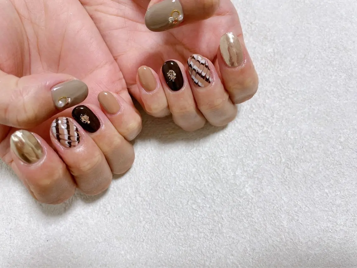 ネイル ジェルネイル 韓国ネイル メンズネイル パラジェル バレンタイン kiki nail たまプラーザのネイルデザイン