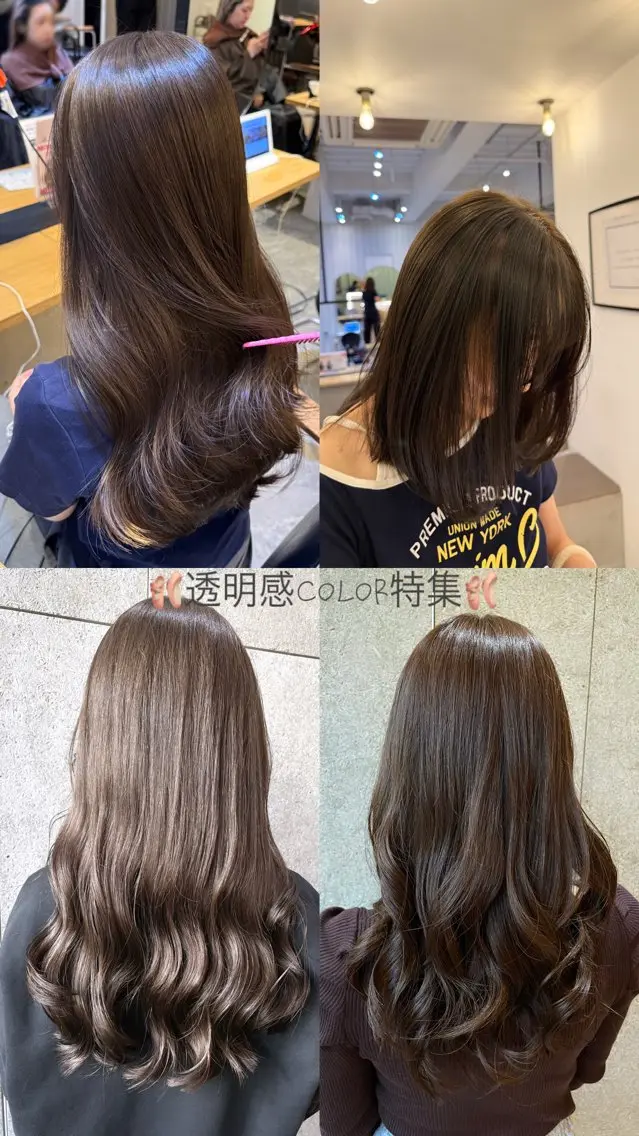 ロング カラー ヘアカラー 💘韓国レイヤー上 品カラーruru💘のヘアスタイル