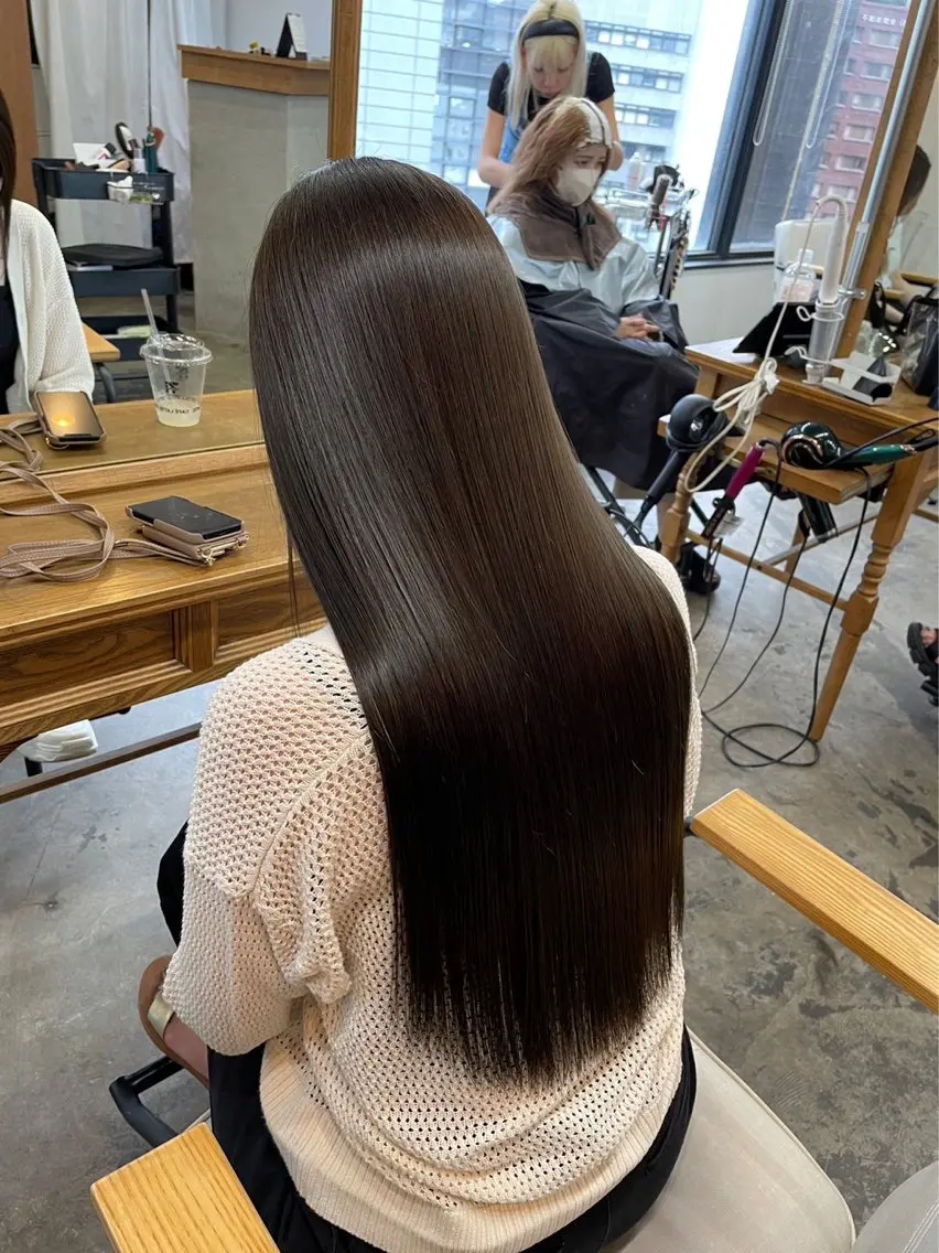 ロング カラー パーマ ヘアアレンジ メンズ エクステモデル募集 💗大阪梅田/川上のヘアスタイル