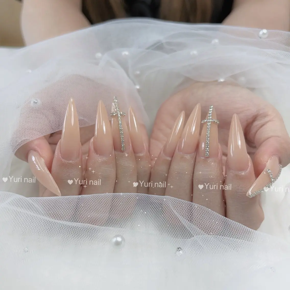 ネイル アートネイル 長さ出し フラッシュネイル ジェルネイル 韓国ネイル ハンドネイル ハンドケア Yuri.nail studioのネイルデザイン