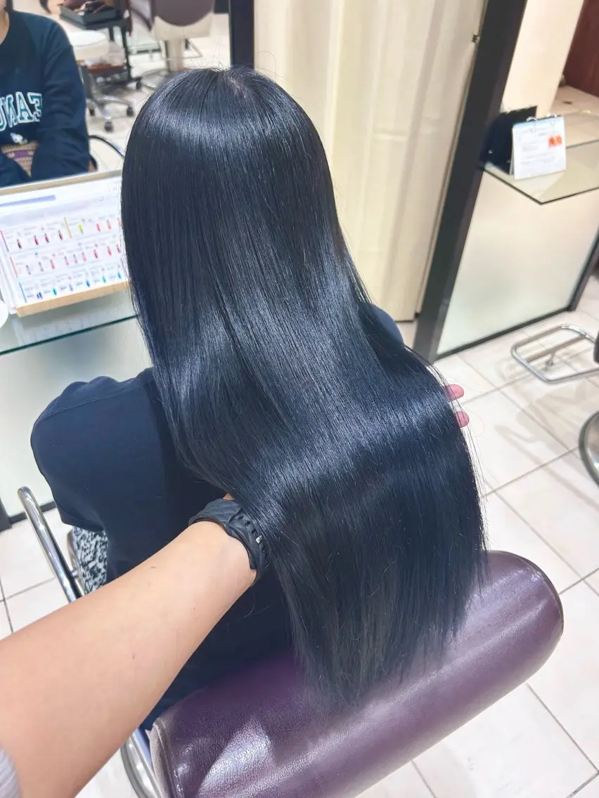 ロング カラー ブルーカラー 🫧カット¥0/ カノンClanc🫧のヘアスタイル