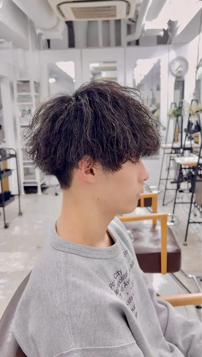 パーマ メンズ カット パーマ 🔥メンズパーマ特化 菅谷尚悠🔥のヘアスタイル