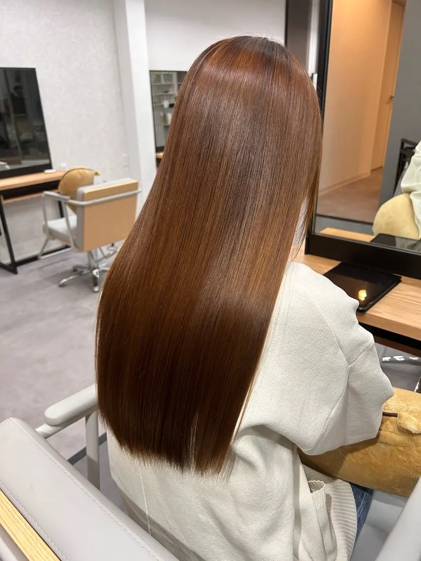 ロング 縮毛矯正 トリートメント カット トリートメント 斉藤 陸のヘアスタイル