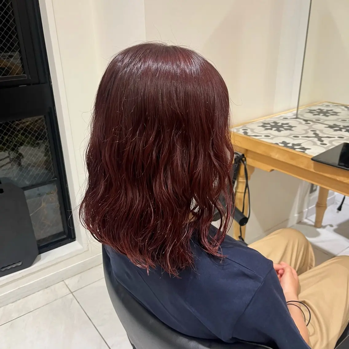セミロング カラー ヘアカラー トリートメント ヘッドスパ 艶髪/ボブモデル 募集🫧terukaのヘアスタイル