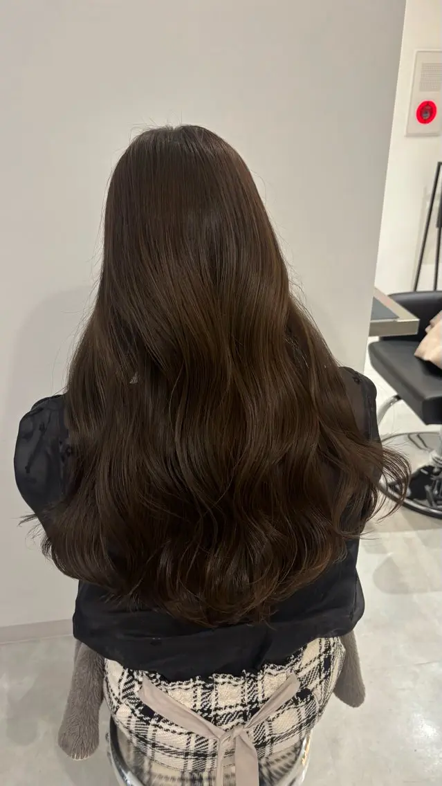 ロング カラー ベージュカラー ブリーチ ブラウンカラー ケアブリーチ カシス 🎀韓国ヘア× 透明感カラー🎀正源のヘアスタイル